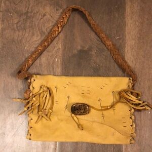 Handmade artisan tan Leather Women's Bag boho